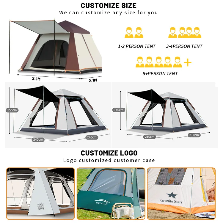 water proof tent  amping moustiquaire water proof outdoor camping tent automatic folding equipment family waterproof