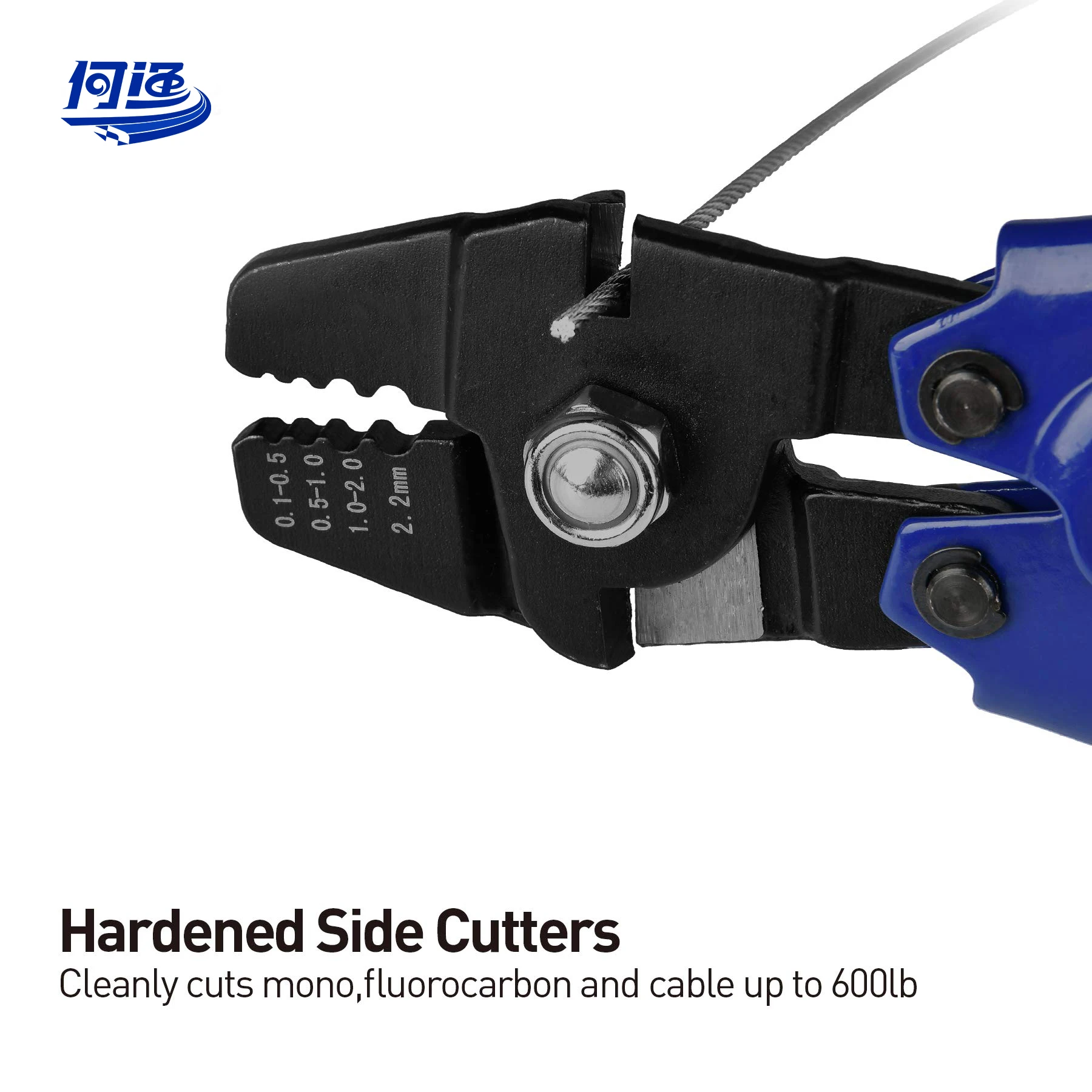 Wire Rope Crimper Tool Fishing Crimping Stripping Pliers Saltwater With Side Cutters for Leader Line Cutting