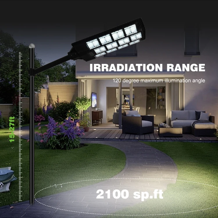 500w 1000w 1500w motion sensor intelligent remote control household outdoor super bright waterproof solar street light