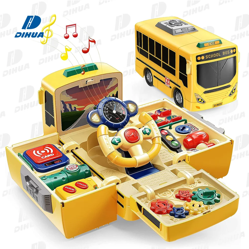 Детский игрушечный автобус со звуком и светом