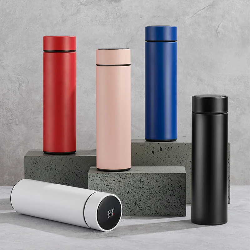Wholesale Promotional Gift Sets Custom logo Printing Stainless Steel Thermos Cup Portable Automatic Folding Umbrella