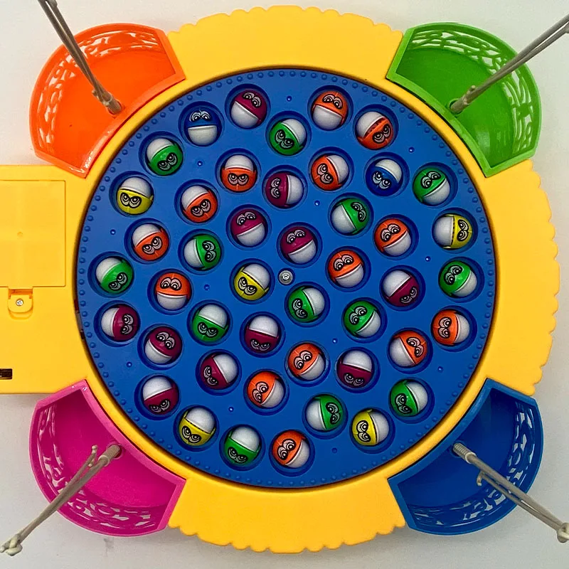 BTJ Customizable Baby Gift Kids Plastic Games magnetic Fishing with Music Fishing Game for kids toys fish toys for kids L1