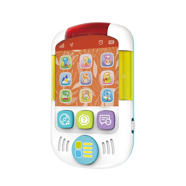 Baby education touch smart phone toy with musical plastic electric mini mobile phone