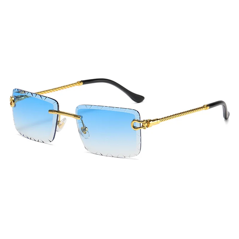 2024 Classic luxury brand Designer sunglasses men high quality metal small square eye glasses wholesale beach accessories