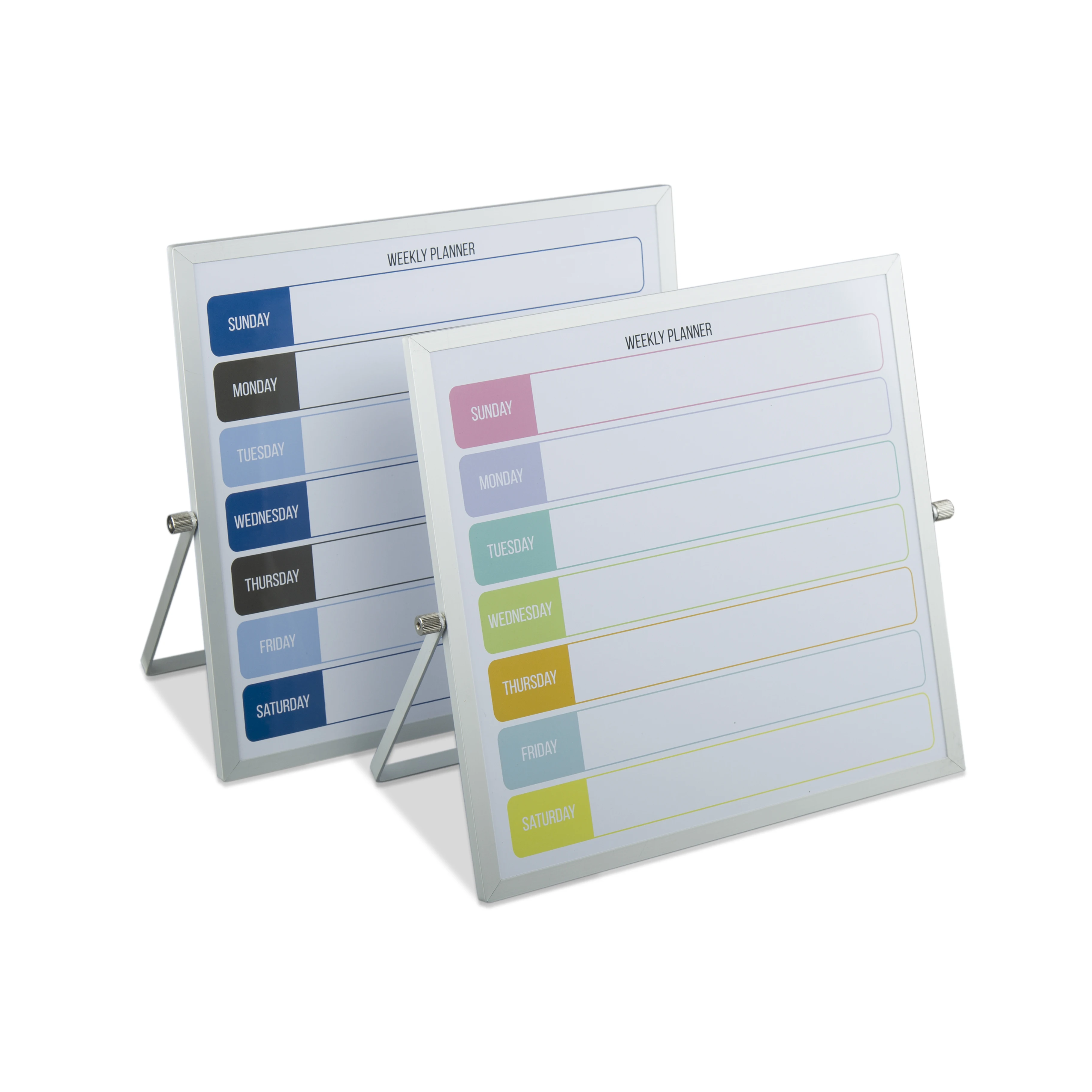 Aluminium Frame Desktop White Boards 10X10 8x12 Inches Weekly Planning Memo Notice Writing Calendar Board For Home Office