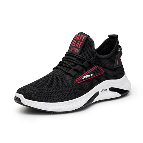 New  design 2021 stock fly woven PVC Athletic shoes PVC injection shoes sports shoes for men low price