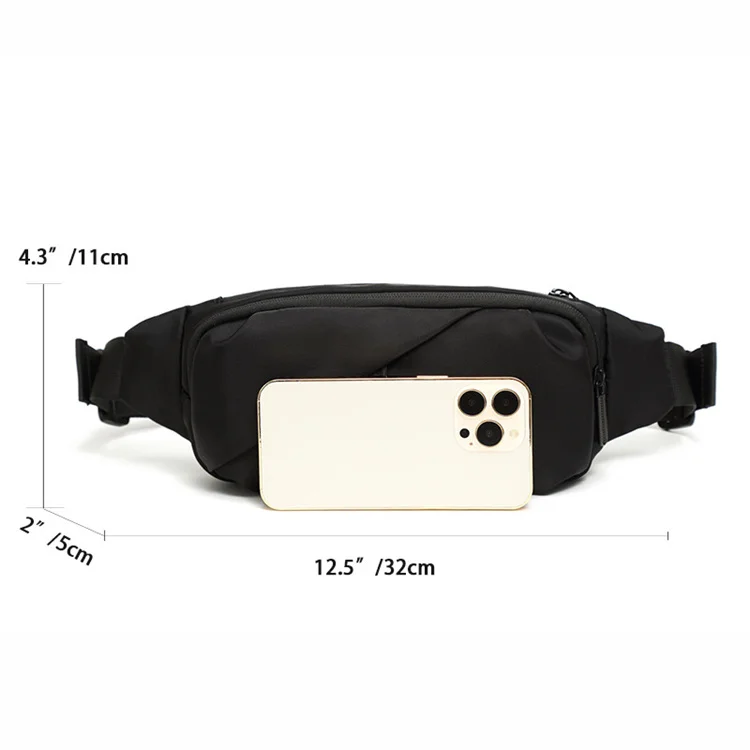 Large Capacity Multi-Functional Nylon Fanny Pack Waterproof Running Crossbody Chest Bags Men Women Outdoor Sports Mobile Wallet