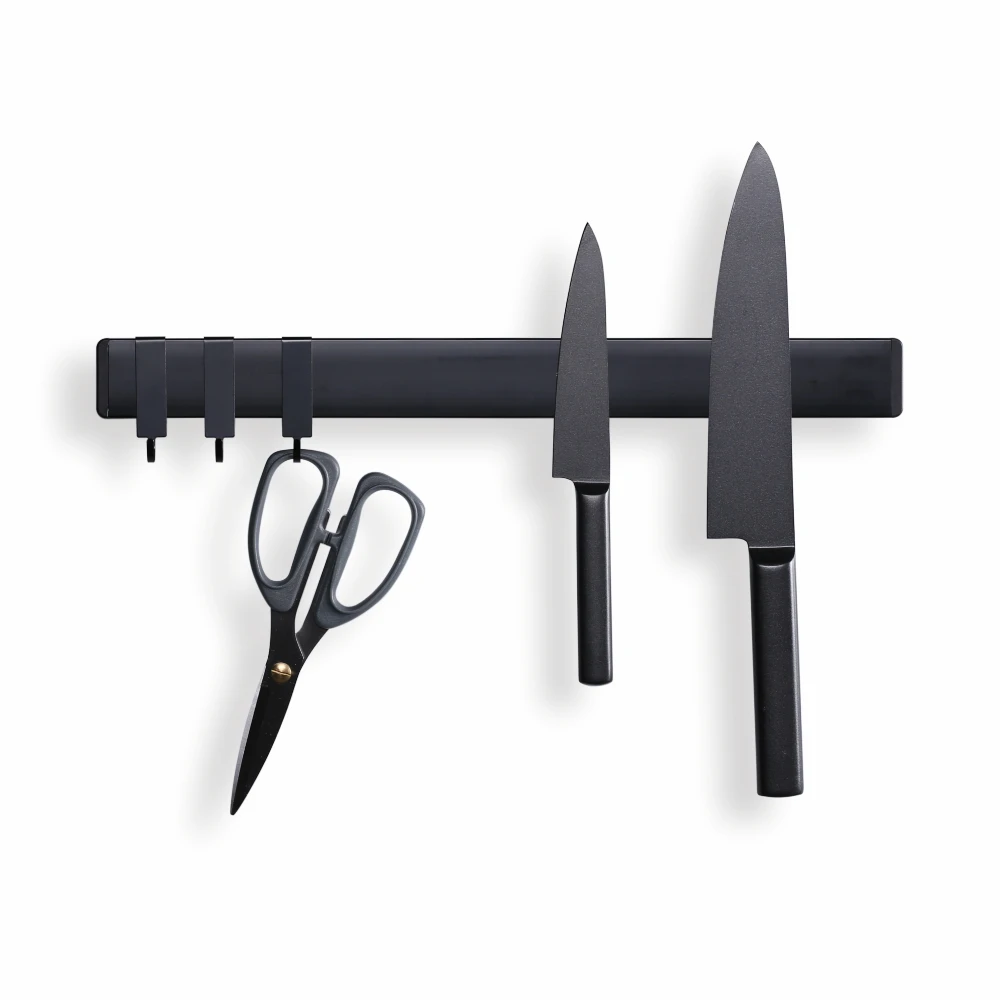 Современный 16 дюймов 3 крючка Антикоррозийная стойкость 25% прочный магнит Экономия пространства нержавеющая сталь Магнитная стойка для ножей