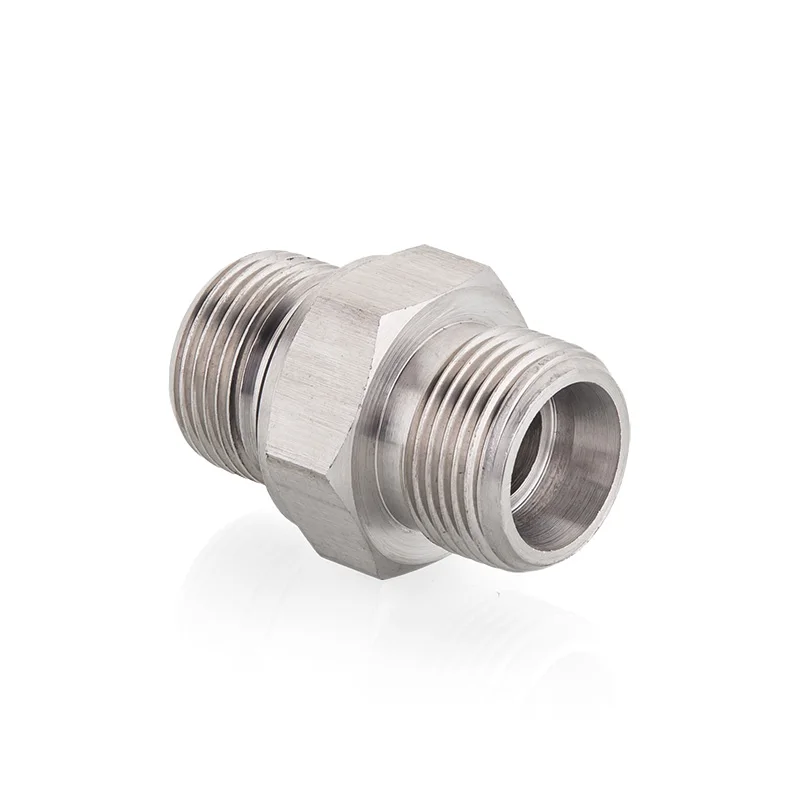 Manufacturer BSP NPT Hydraulic Fitting Connector Double Pipe Nipple Male Thread Nipple Metric Adapter