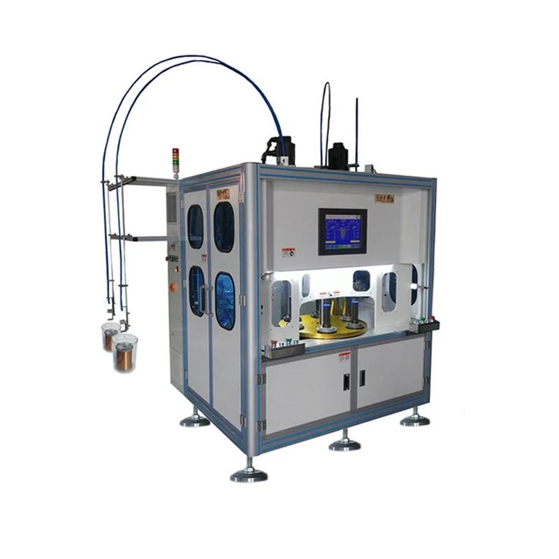 Automatic Four Head Six Station Vertical Coil Winding Machine Induction Motor Stator Winder Machine