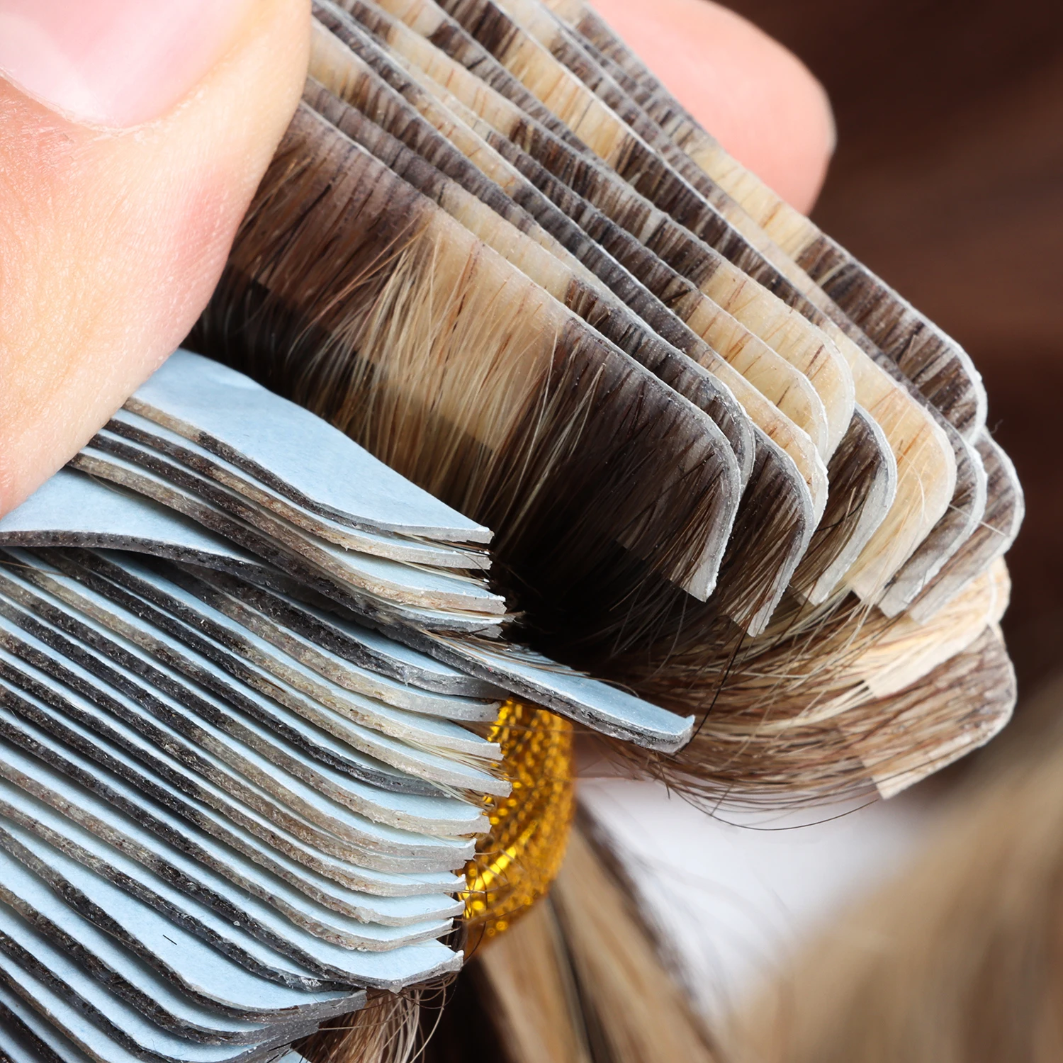 Luxury 12A European Injected Tape Ins Virgin Cuticle Aligned Piano Color Human Hair Invisible Tape in Hair Extension