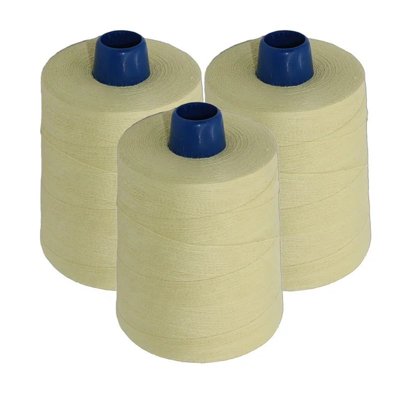 Eco-friendly High Strength Abrasion Resistant FR Sewing Thread 100% Meta Aramid Sewing Thread