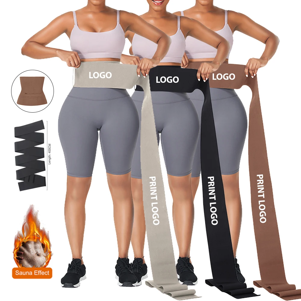Custom Logo High Compression Women Latex Tummy brown waist Wrap Belt Waist Trainer For Women Tummy Trimmer Control