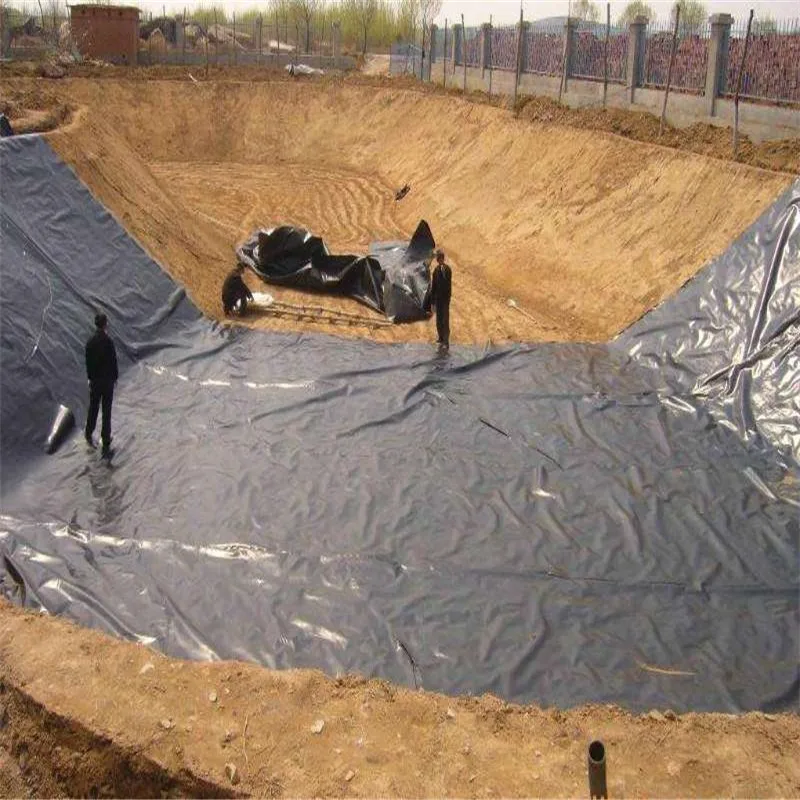0.75 0.5mm plastic poly fish high density polypropylene commercial small  Geo Membran Pe Liner Dam Liner Sewage Landscape