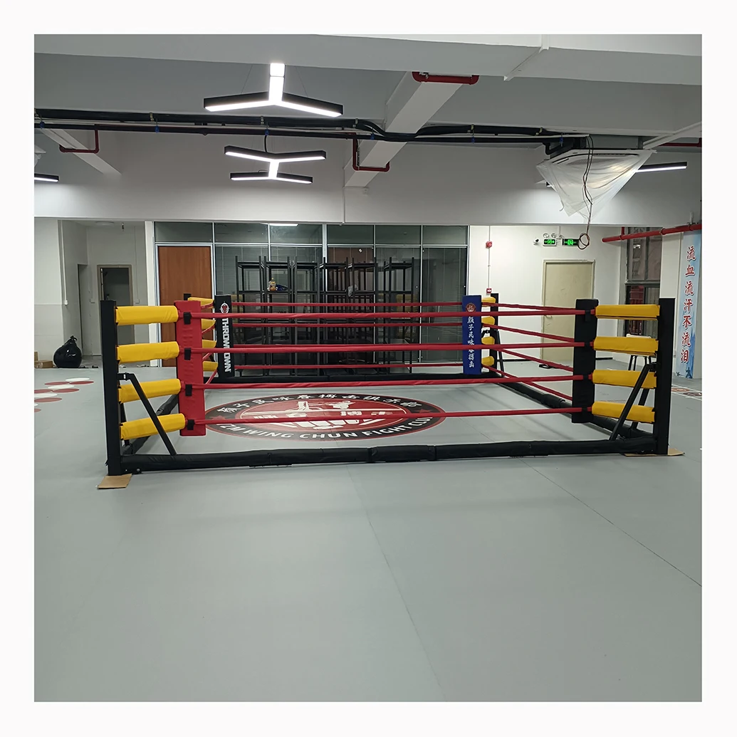 Elevated Competition Boxing Ring 7.8X7.8M Handcrafted in China Vector Art Design