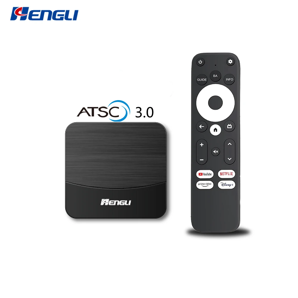 HENGLI Hot Selling Android 11 Free To Air Smart Set Top Box 4K HDR ATSC 3.0 Box With Amlogic S905Y4
