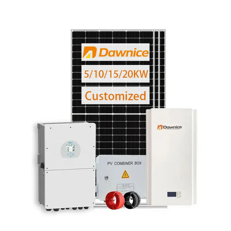 New Arrival 5KW 10KW 15KW 20KW 25KW 30KW Solar Panel System for Houses 220V Solar Energy Storage System Kits