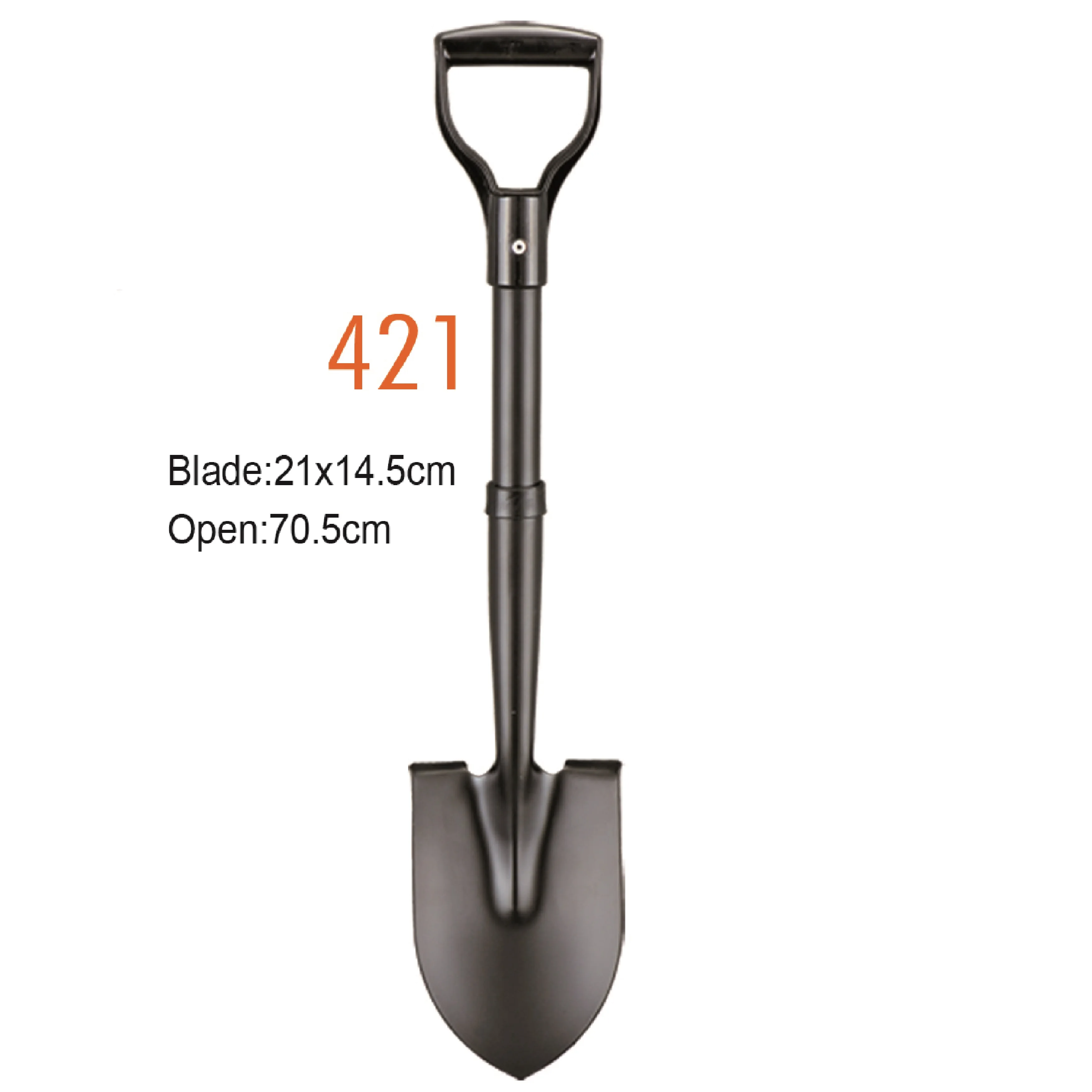 421 Heavy-Duty round Garden Spade Shovel factory ,carbon steel blade,D handle, metal garden tool