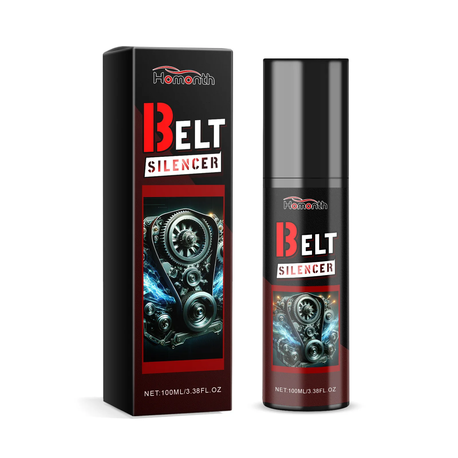 Homonth Car Performance Recovery Reduce Noise Belt Silencer Automotive Engine Belt Lubricant Oil 100ml