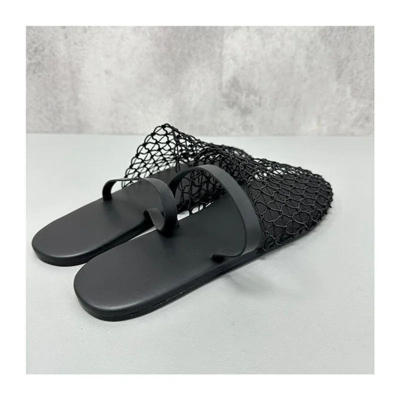 IDOIT Mesh Women Ballet Flats Shoes Summer Luxury Sandals Ladies Rome Leisure Round Toe Buckle Strap Women Pumps Loafers Shoes