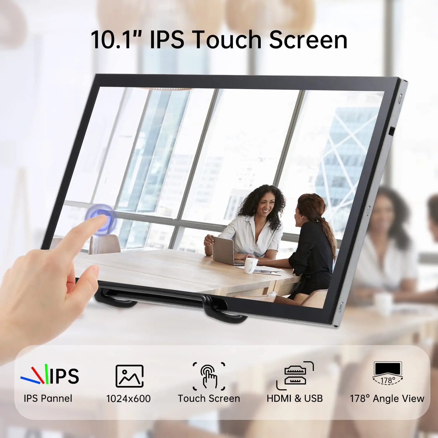 10.1-inch wide (16:9) diagonally measured active display area with WVGA (1024 horizontal by 600 vertical pixel) resolution