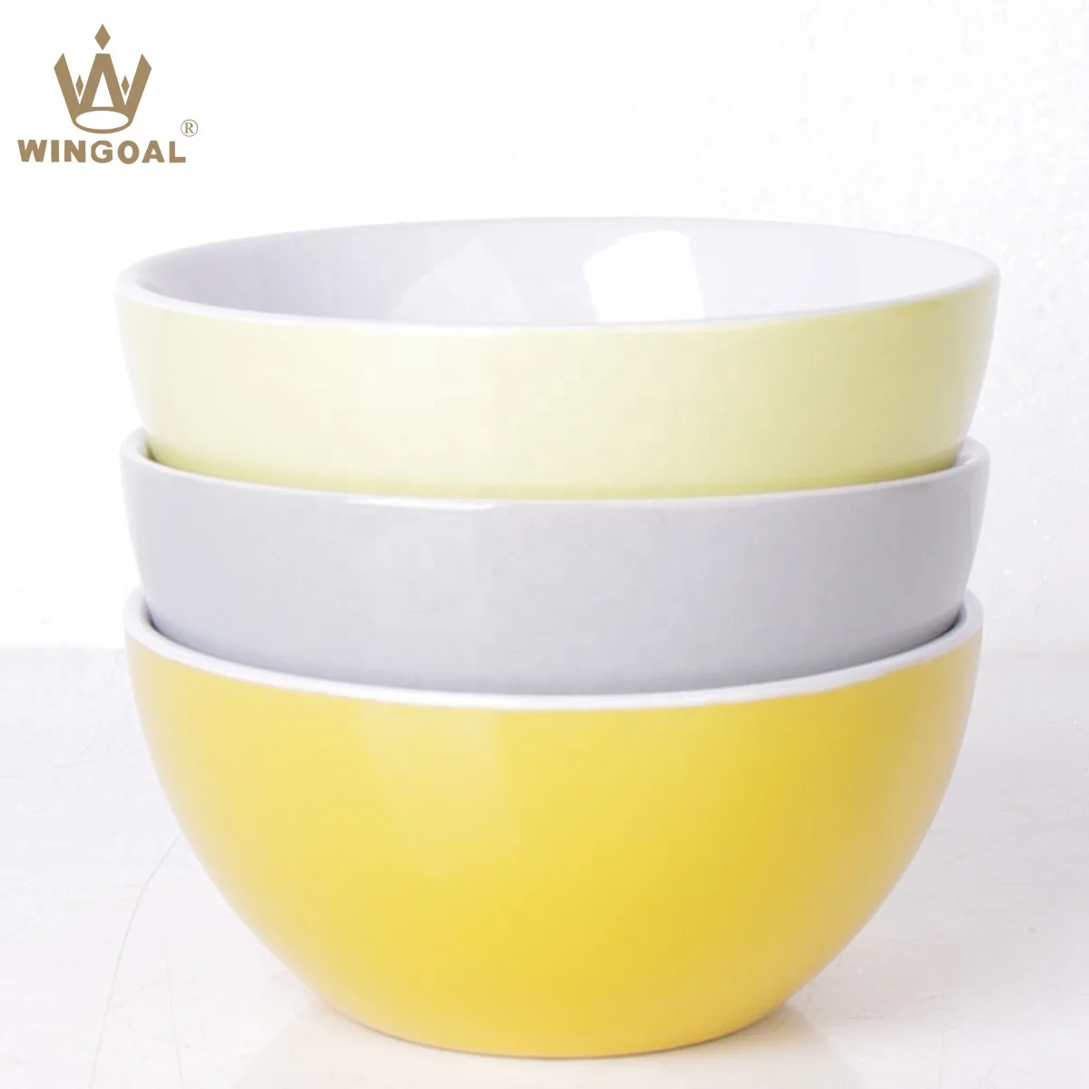 4.25 inch coloured ceramic cereal bowl