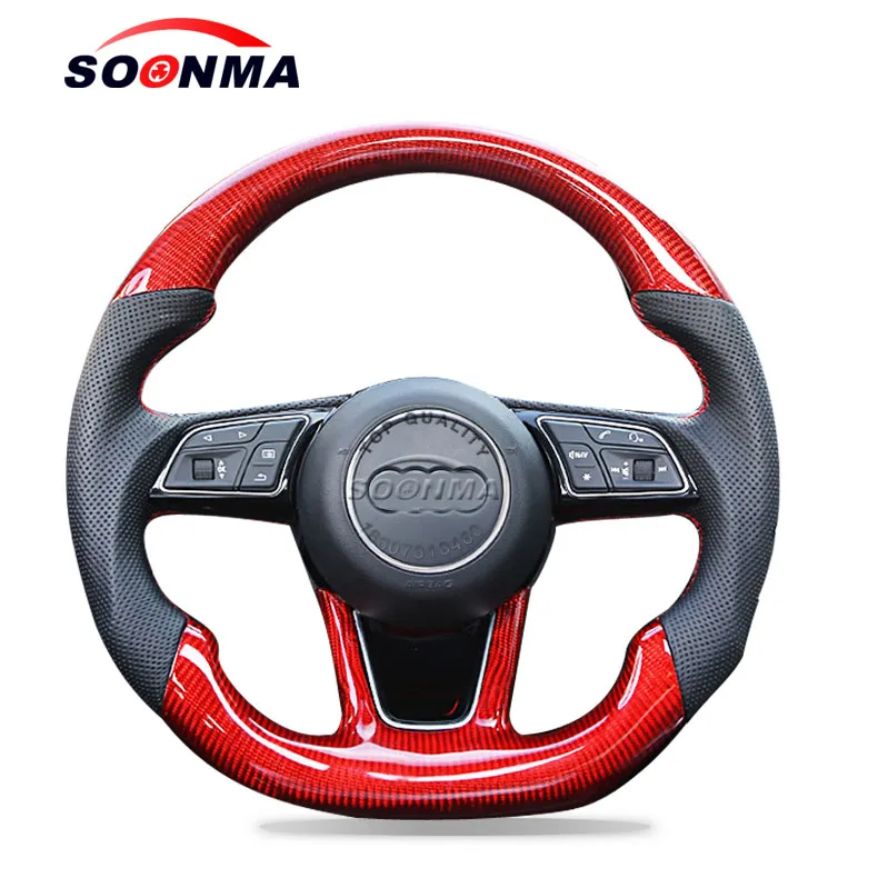 Carbon Fiber Steering Wheel Compatible With Audi Rs3 Rs4 Rs5 Rs6 Rs7 S3 S4 S5 S6 S7