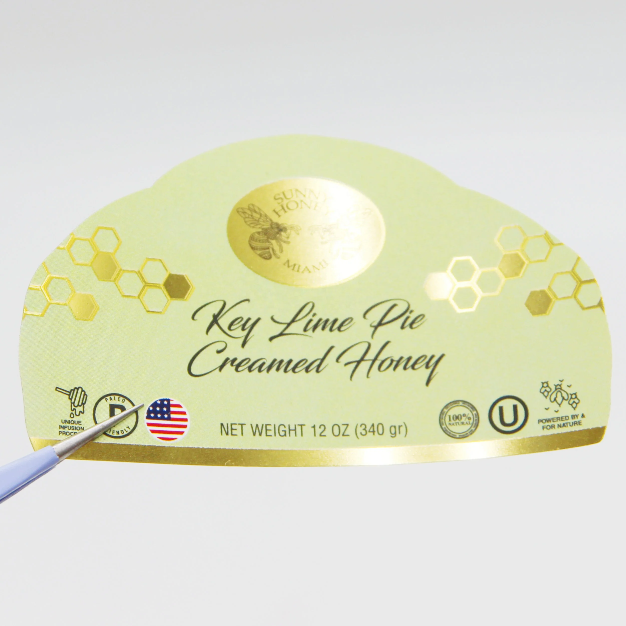 Waterproof Stickers Honey Bottle Label Soft Touching Film Customize Stickers for Jar Brand Logo Label Sticker