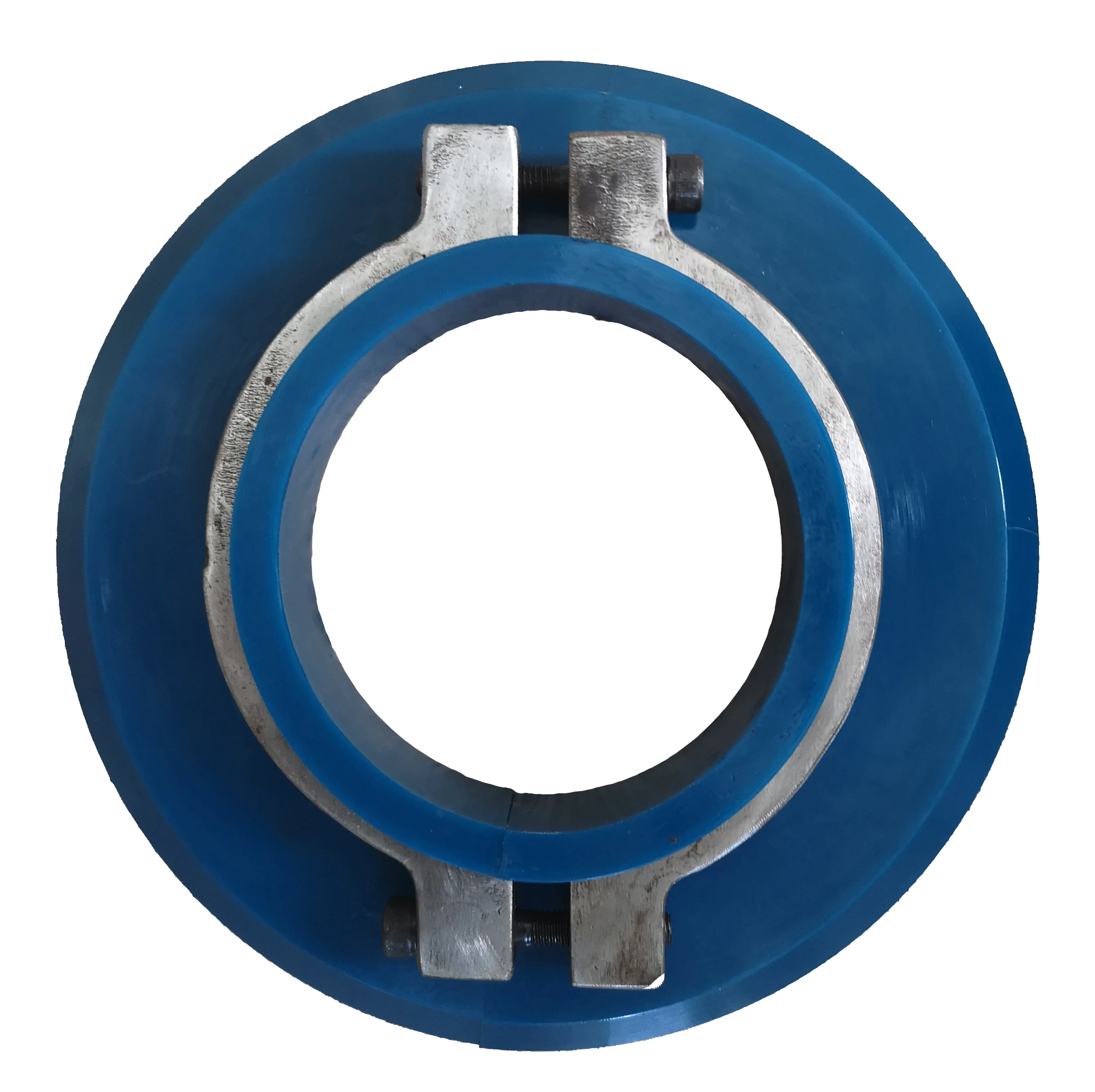 Poly Urethane MTD Conveyor Belt Tracking Disc Polyurethane Disc Tracker With Steel Clamp