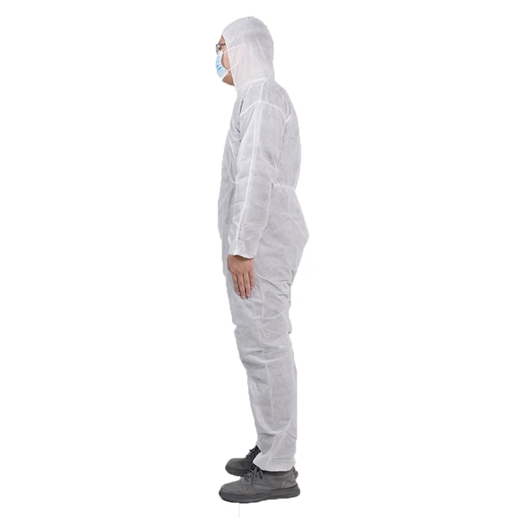 Factory Supply OEM Disposable 48g PP Protective Coverall Nonwoven Clothes YC2010