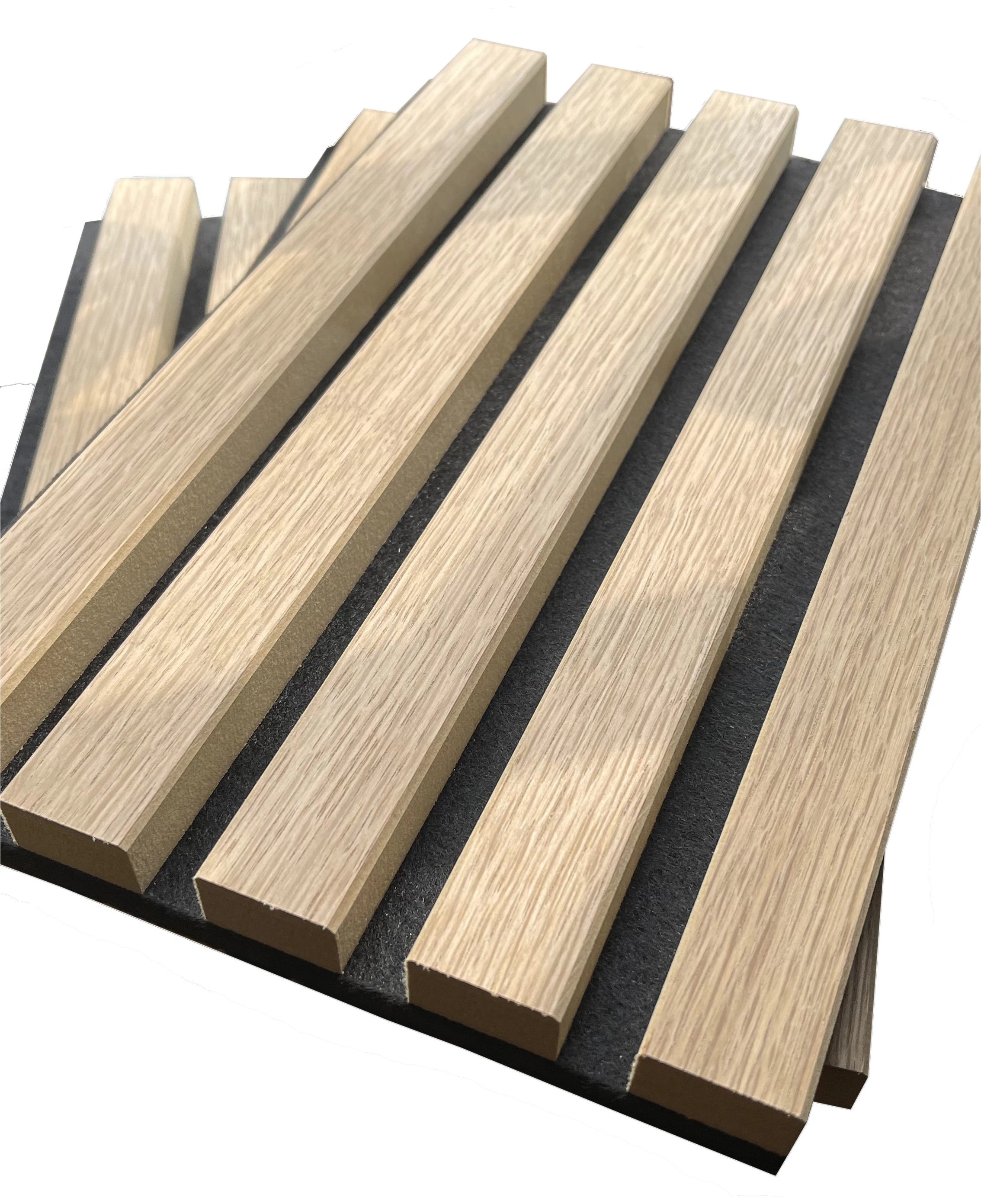 2400*600mm Wooden Acoustic Panels Sound Proof Veneer Wood Wrapped Panel for Recording Booth