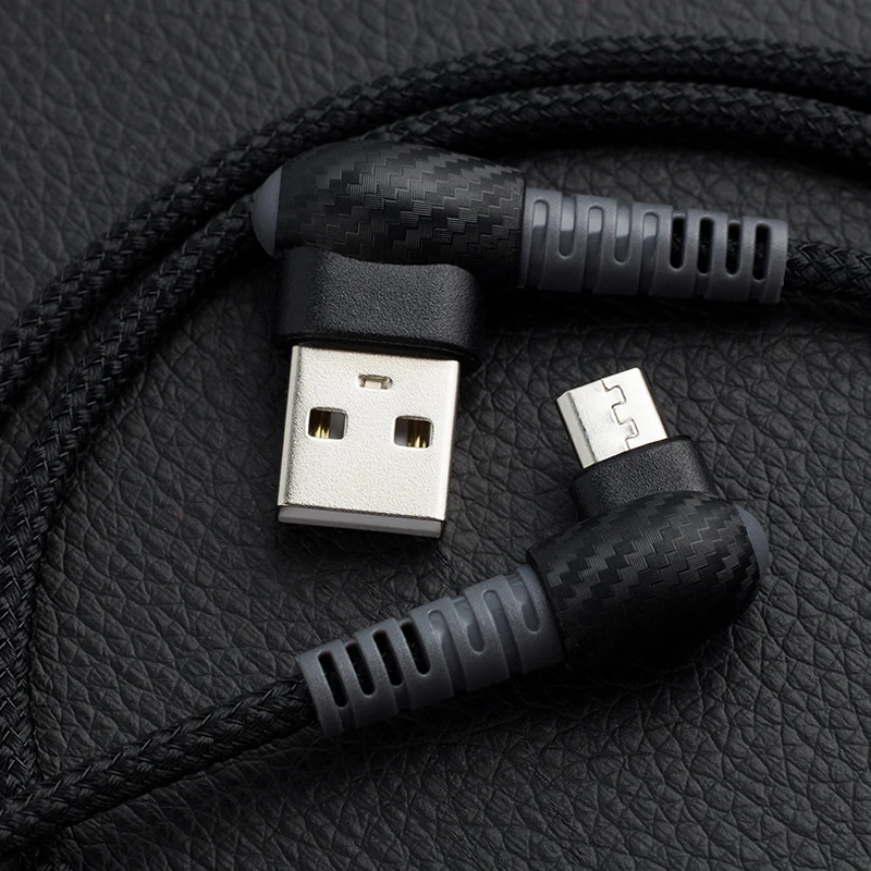 
L Shape 1m 2m Type C Cord USB C Charger Nylon Braided Fast Charging USB C Cable for Samsung Cable Charger 