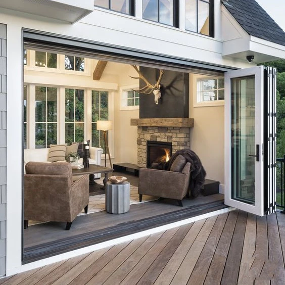 Trial Order Welcome Sliding Shutter Patio Doors Exterior Easy Installation Pvc Folding Door For Home