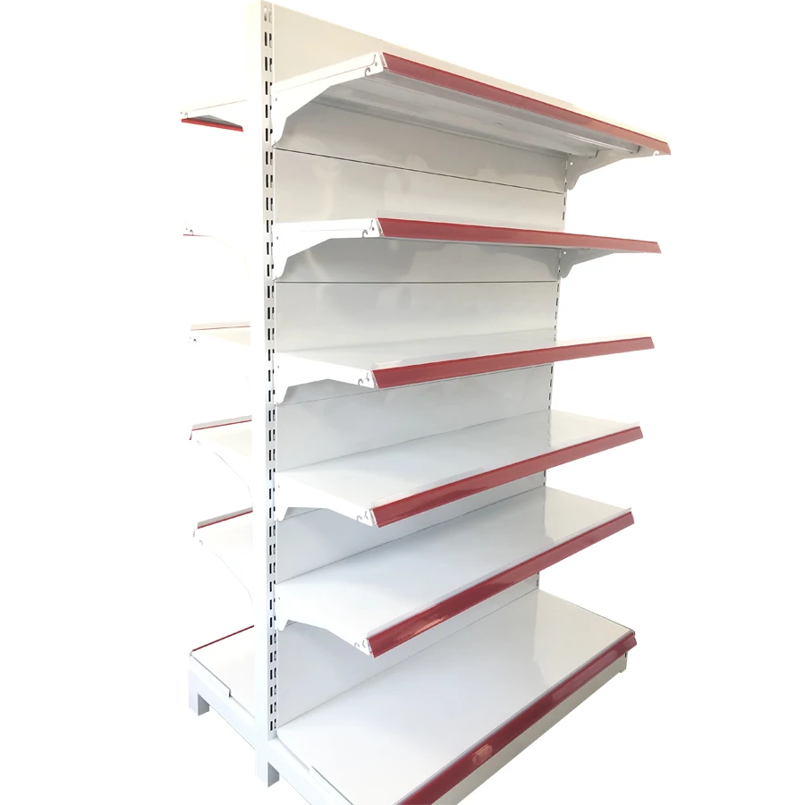 popular product simple style  White Supermarket Shelves Gondola Shelving shelving heavy duty metal storage shelves&unit