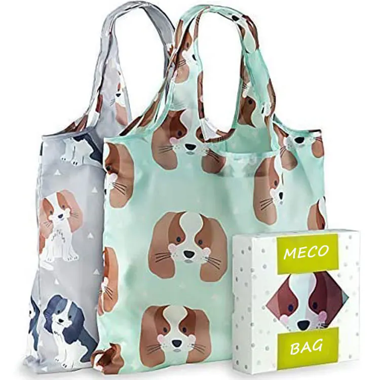 Индивидуальная Экологически чистая большая продуктовая складная сумка для покупок для супермаркета многоразовые складные сумки-тоут из полиэстера