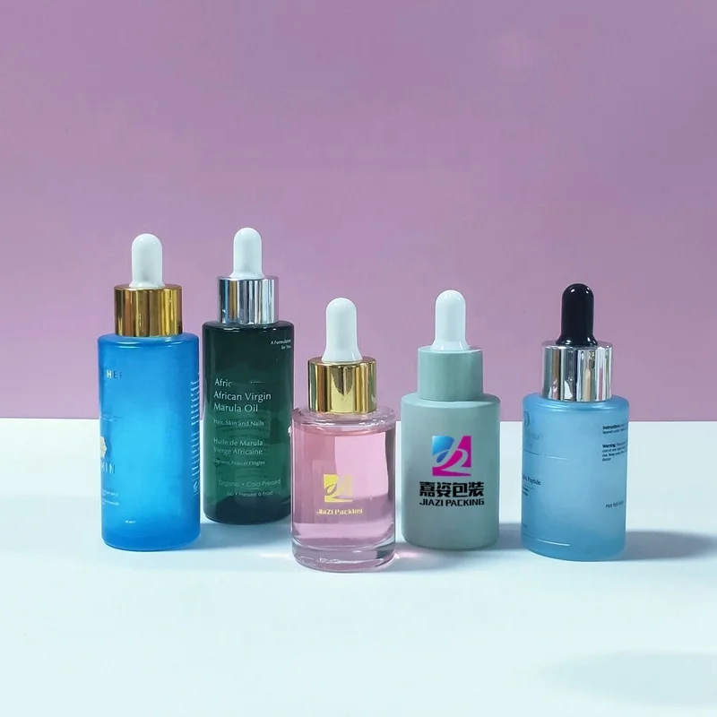 envases de vidrio con gotero 15ml 30 ml 50ml bouteilles en verre cosmtique glass dropper serum bottle for cosmetic packaging
