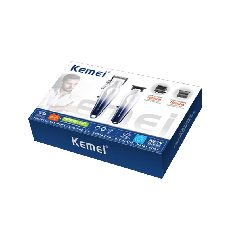 KEMEI km-8529 Профессиональная Парикмахерская Машинка для стрижки волос DLC лезвие беспроводной триммер электрический набор машинки