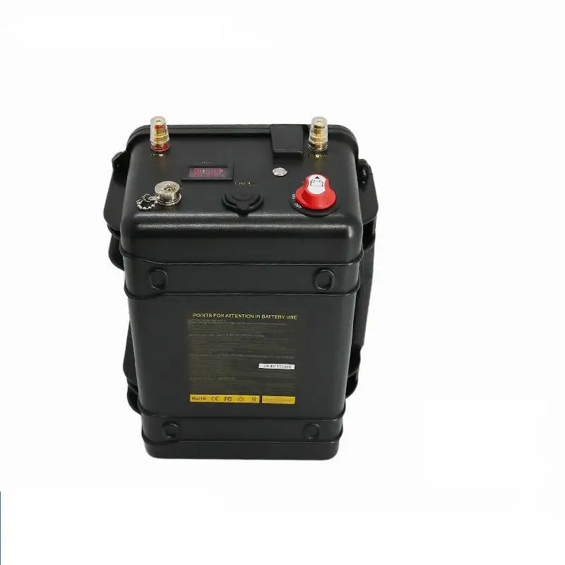 12V 24V 50A/100Ah Lifepo4 Rechargeable Battery For Electric Outboard Thrust Trolling Motor Rowing Boat With Smart BMS