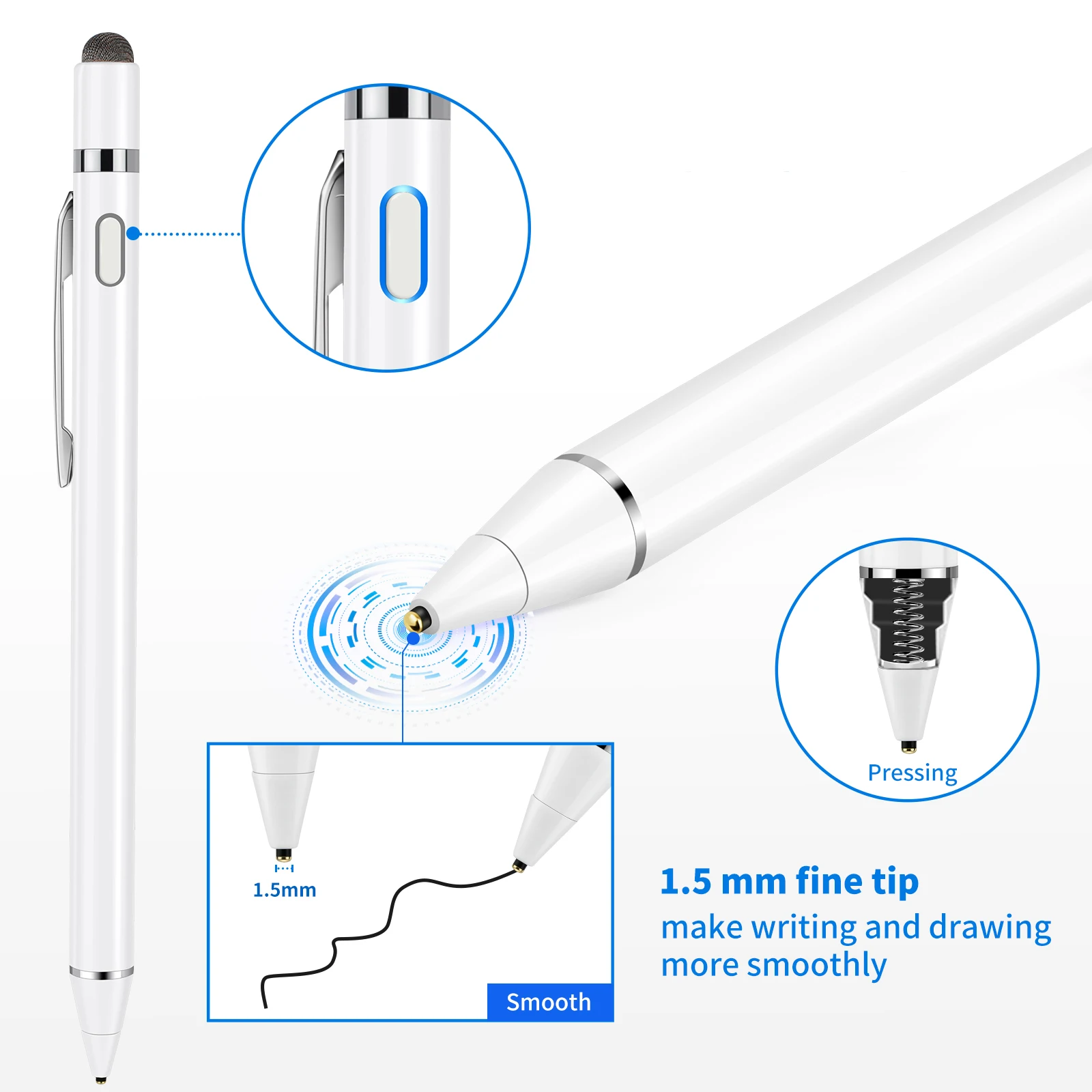 New widely compatible soft stylus pen touch screens for ipad universal active stylus digital pen