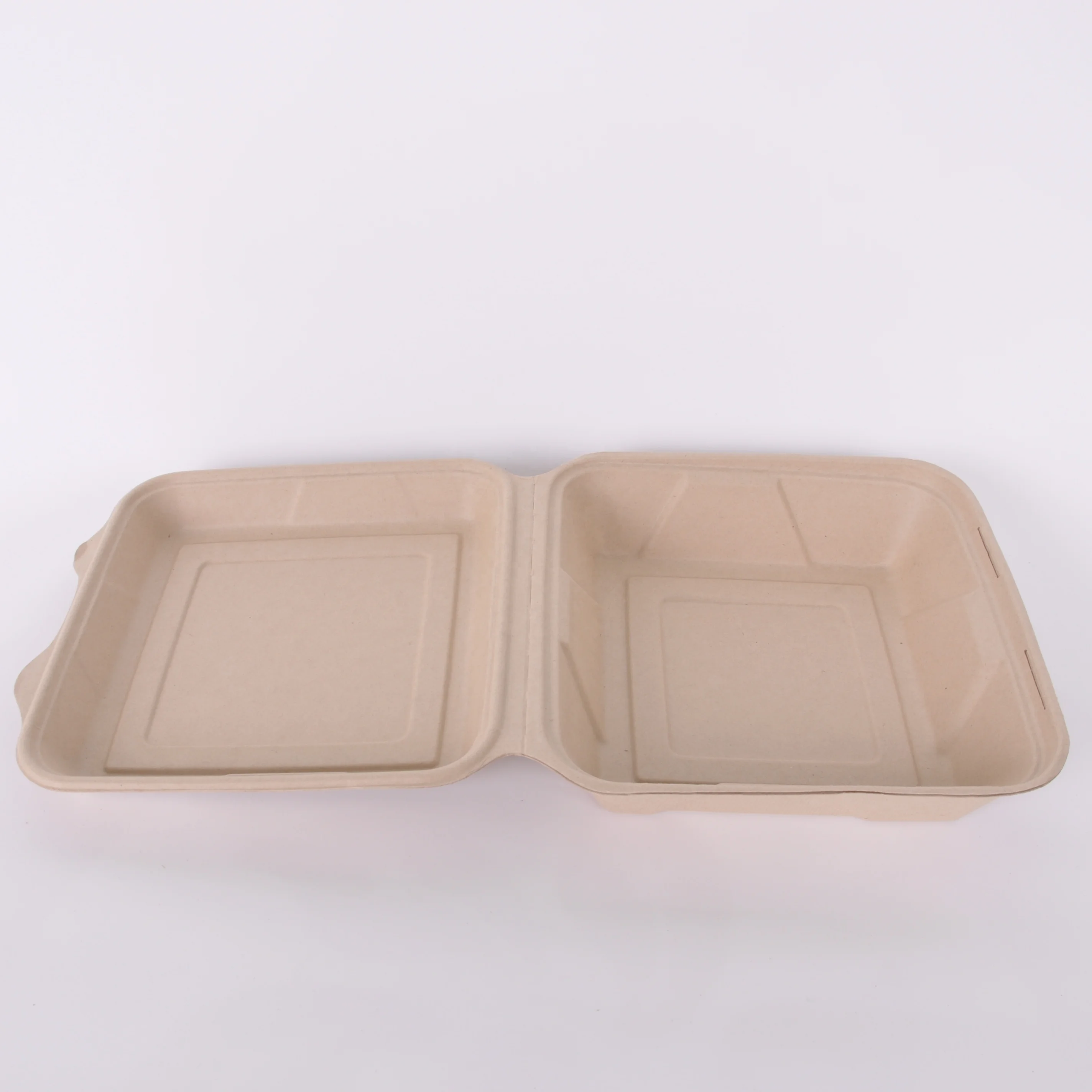 Eco-friendly fried chicken takeout sandwich box biodegradable disposable container shell lid