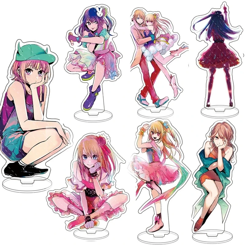 Anime Oshi No Ko Acrylic Figure Aquamarine Ruby Kana MEM HoshinoAi Ornament Collection Figure Model Doll Toy Action Gift N