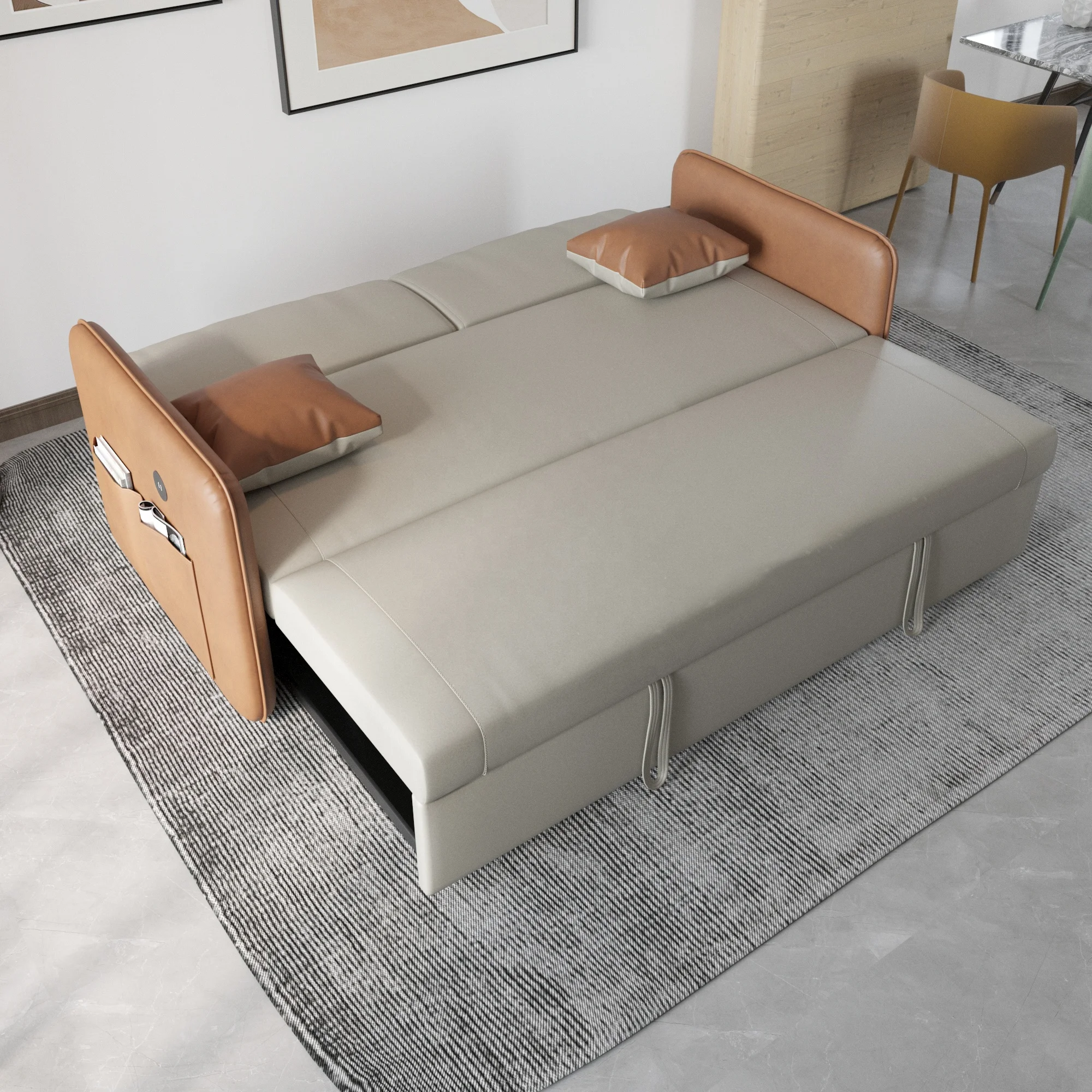 Hot Sale Modern sofa bed furniture Functional lounge Sofa Sleeper Bed with storage for home center