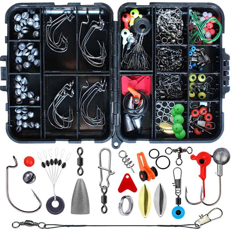 Fishing Combo 191pcs Accessory Comprehensive Set for Saltwater and Olta Takimi Freshwater Casting Trolling