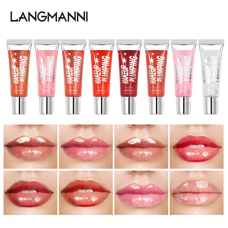 Transparent Lip Gloss Soft Tube Lip Plump Hydrating Moisturizing Lip Plump Gloss