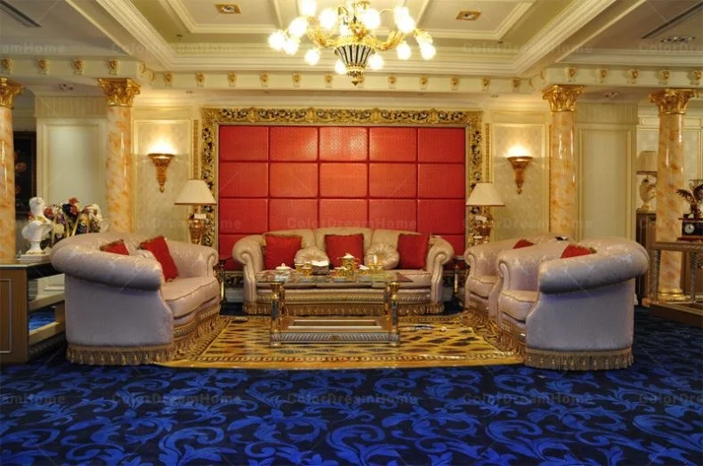 High-end luxury gold leather swivel chair for office furniture