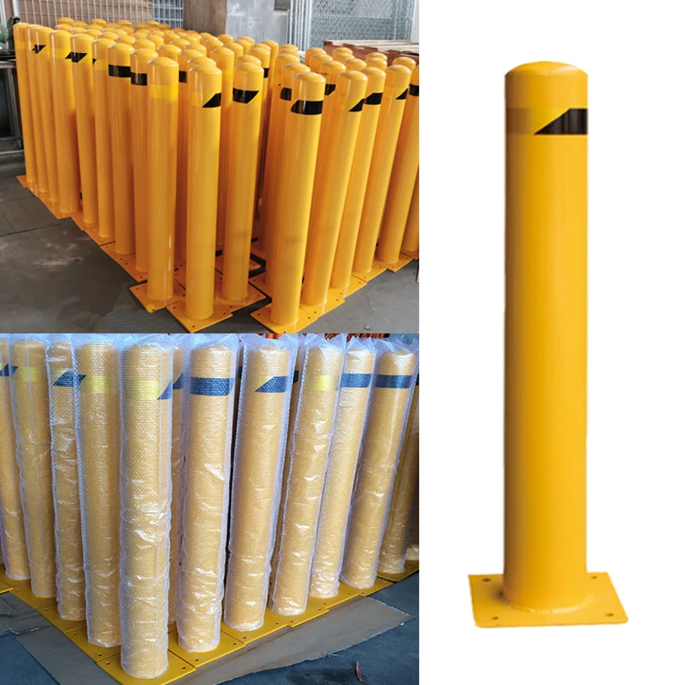 Car Position Post Parking Post Tube Safety Stainless Steel Parking Pole Bollard Barriers For Sale