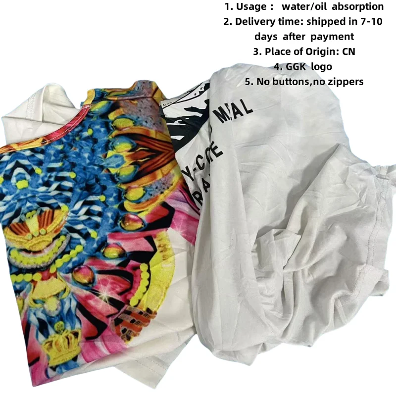 10KG 25KG Bales Cotton rag used clothes Textile Industrial Cotton   Recycled Cotton Cloth rags