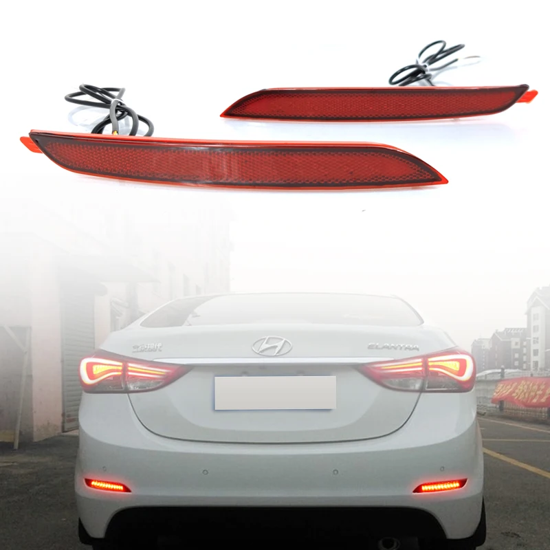 Auto Parts Rear Bumper Retrofit LED Light Reflector Light for Hyundai elantra 2012 2013 2015 2016 2017
