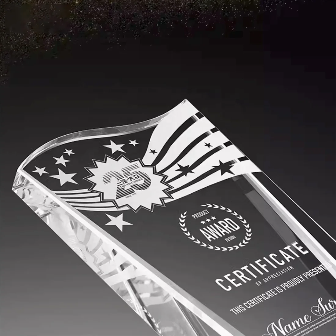 Custom Handmade K9 Clear Glass Trophy Optical Crystal Awards with Engraving New Guangzhou Wholesale Sports Theme