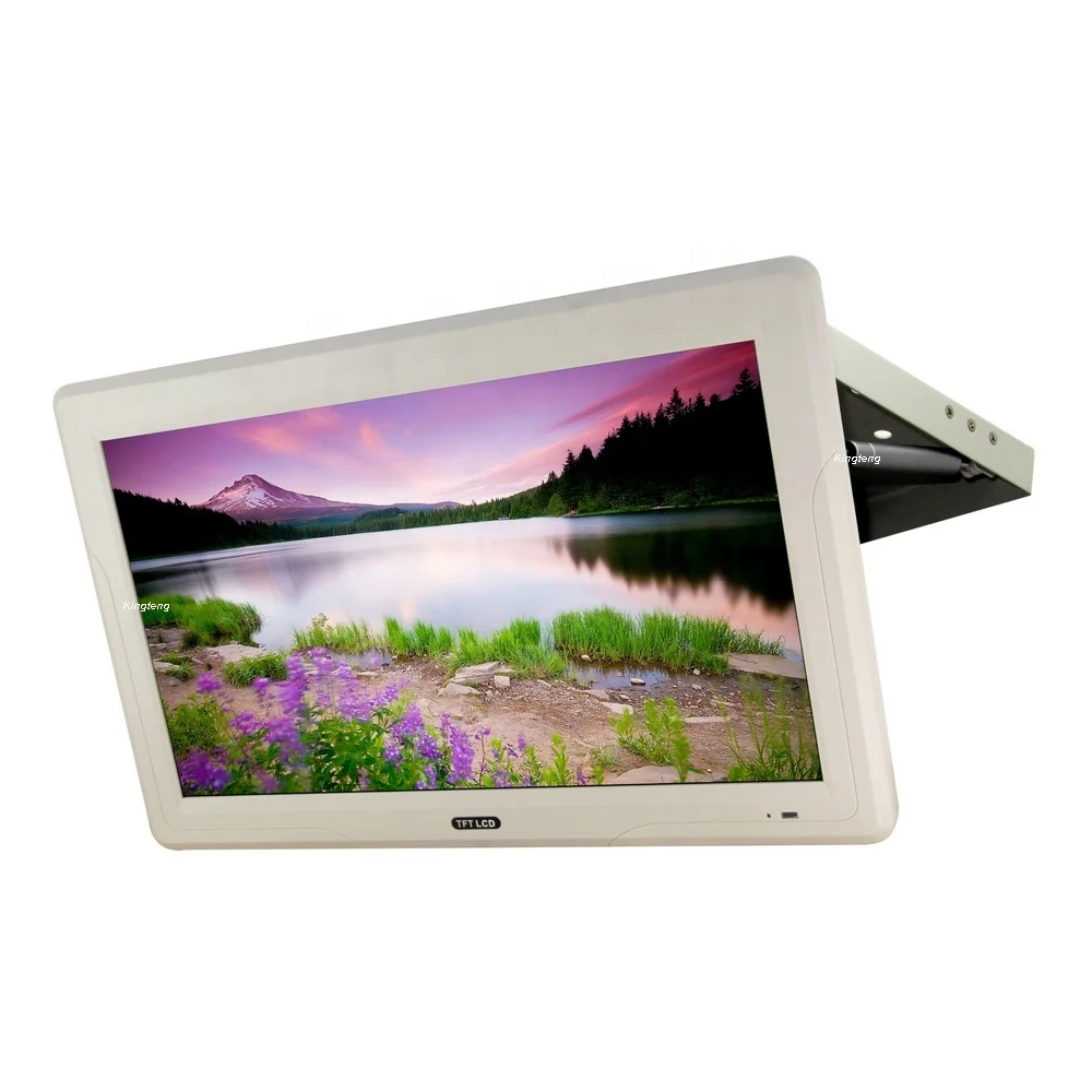 17 19 24 Inch HD Digital Big Screen Flip Down Roof Fixed Display Mounted Car LCD Video Monitor For City Travel School Bus Coach